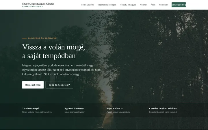 szuperjogositvanyosoktatas.hu weboldal