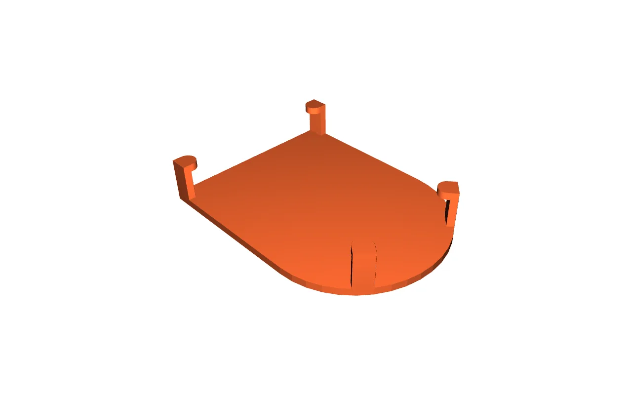 A távirányító-tartó narancssárga 3D modellje